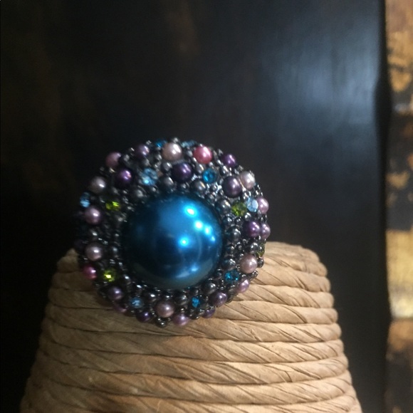 Blue Stretch Ring. - Picture 2 of 8